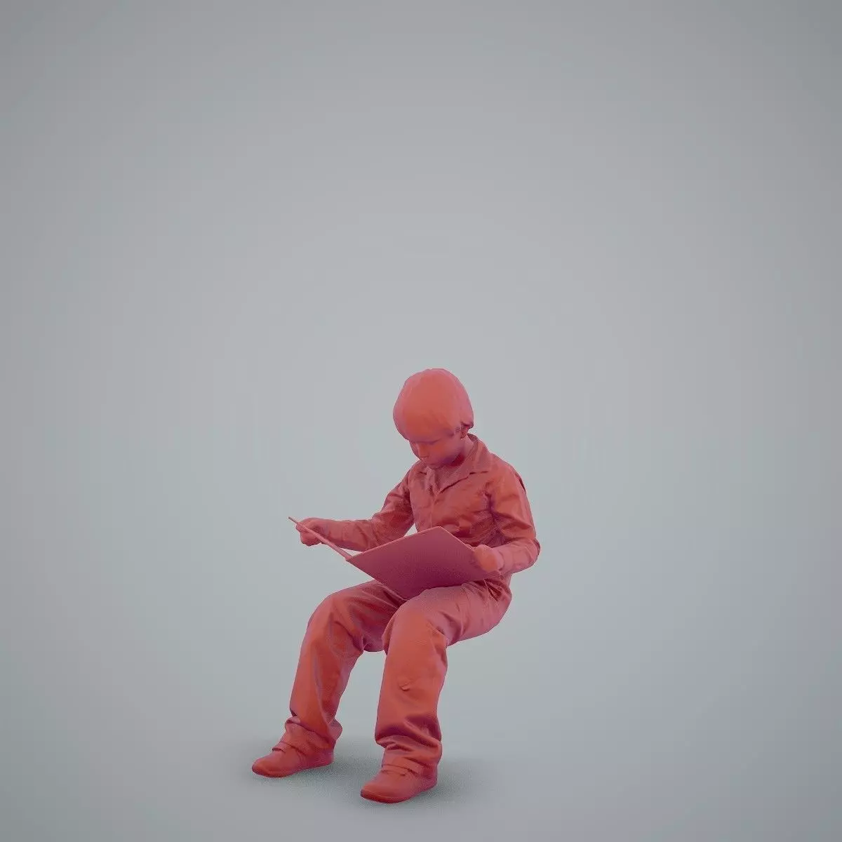 Sitting Boy Reading a Book CBoy0002-HD2-O01P01-S 3D model_71
