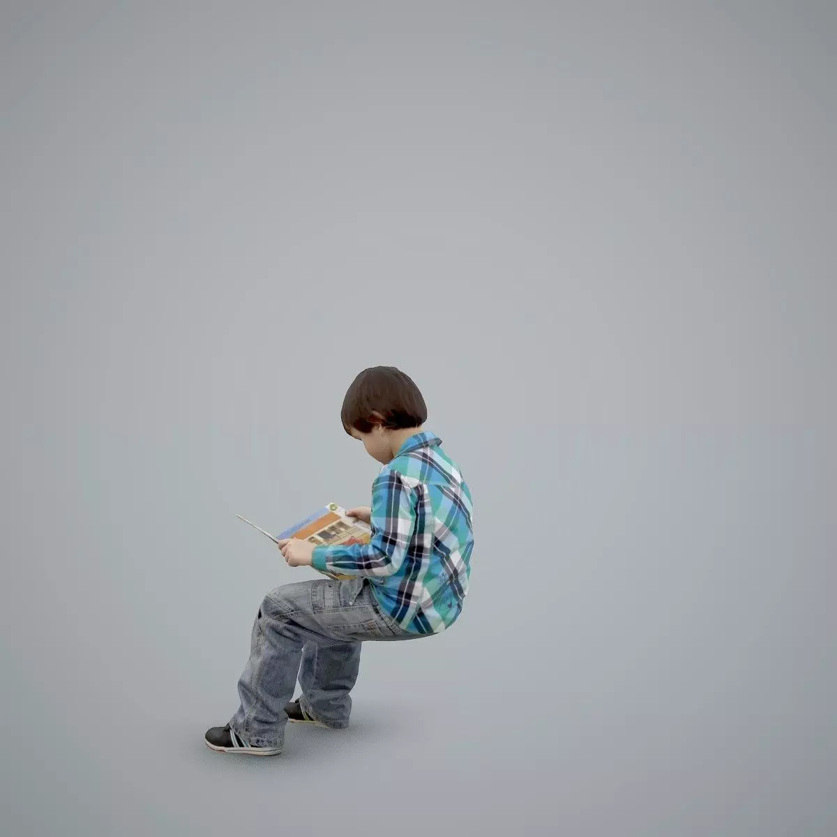 Sitting Boy Reading a Book CBoy0002-HD2-O01P01-S 3D model_55