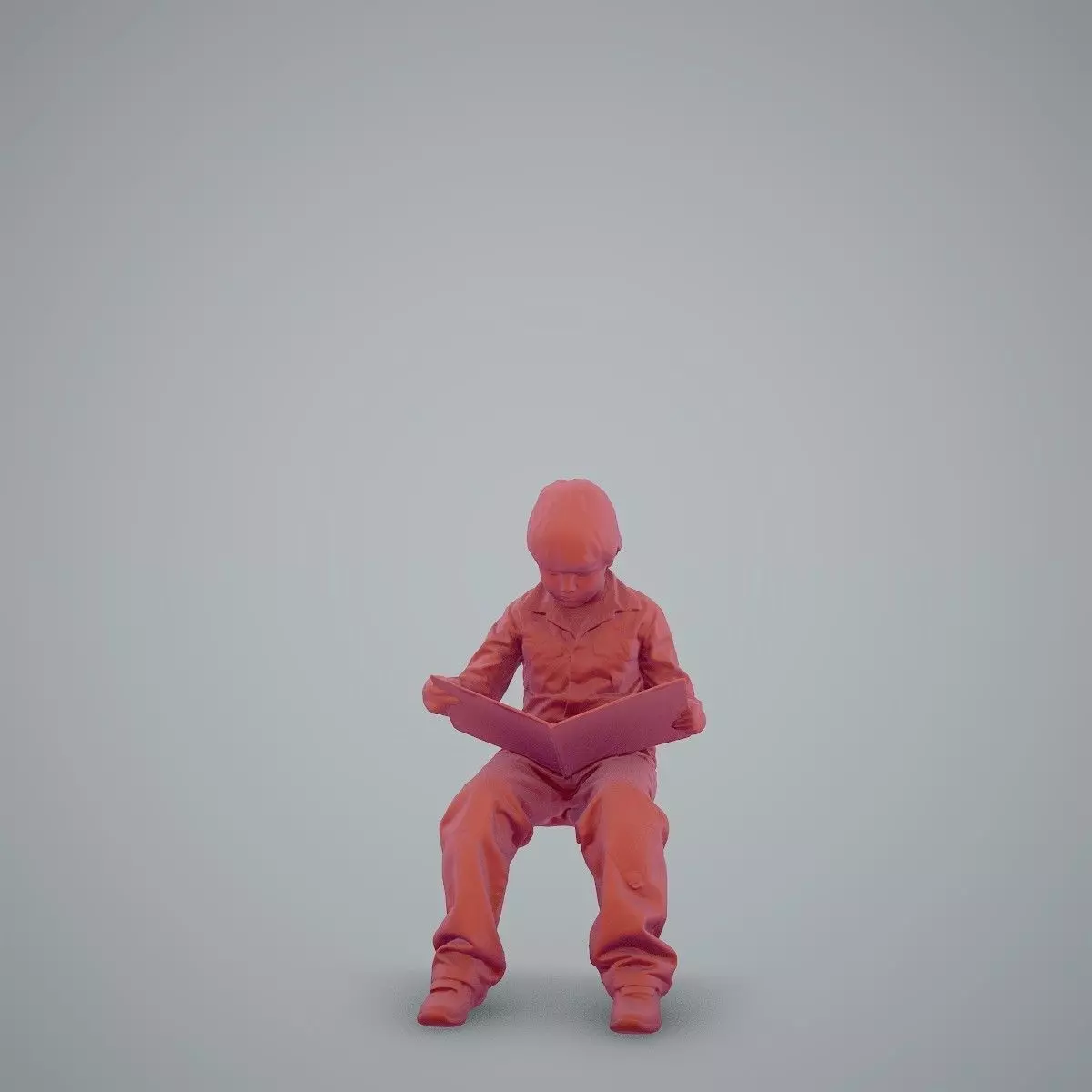 Sitting Boy Reading a Book CBoy0002-HD2-O01P01-S 3D model_27