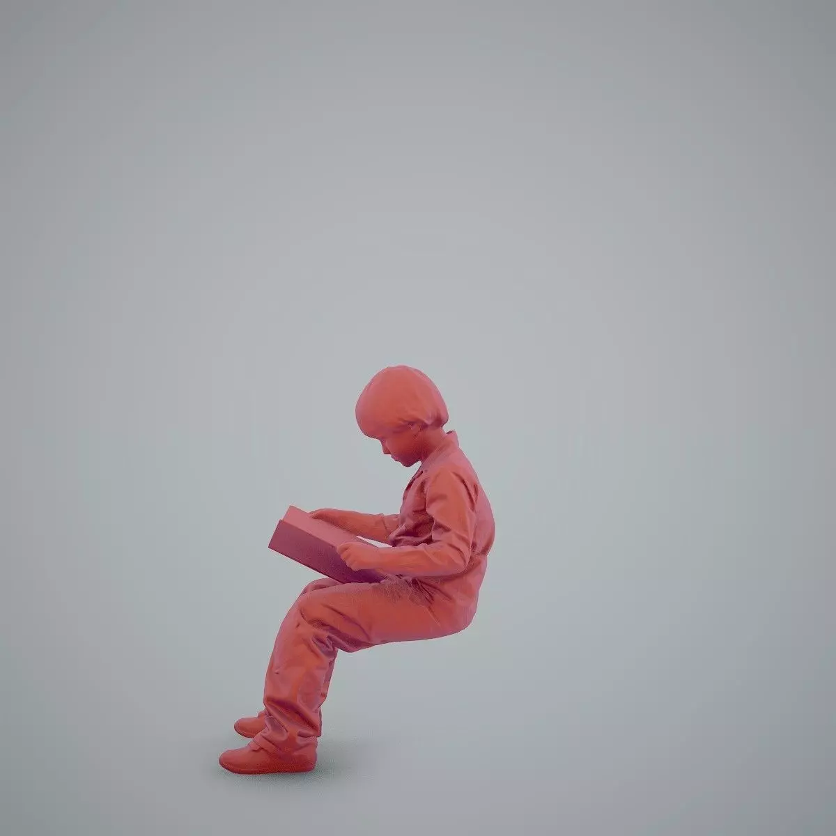 Sitting Boy Reading a Book CBoy0002-HD2-O01P01-S 3D model_20