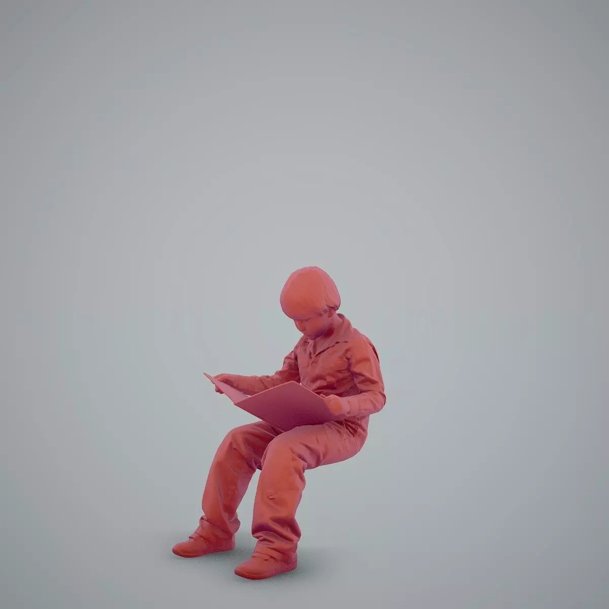 Sitting Boy Reading a Book CBoy0002-HD2-O01P01-S 3D model_35