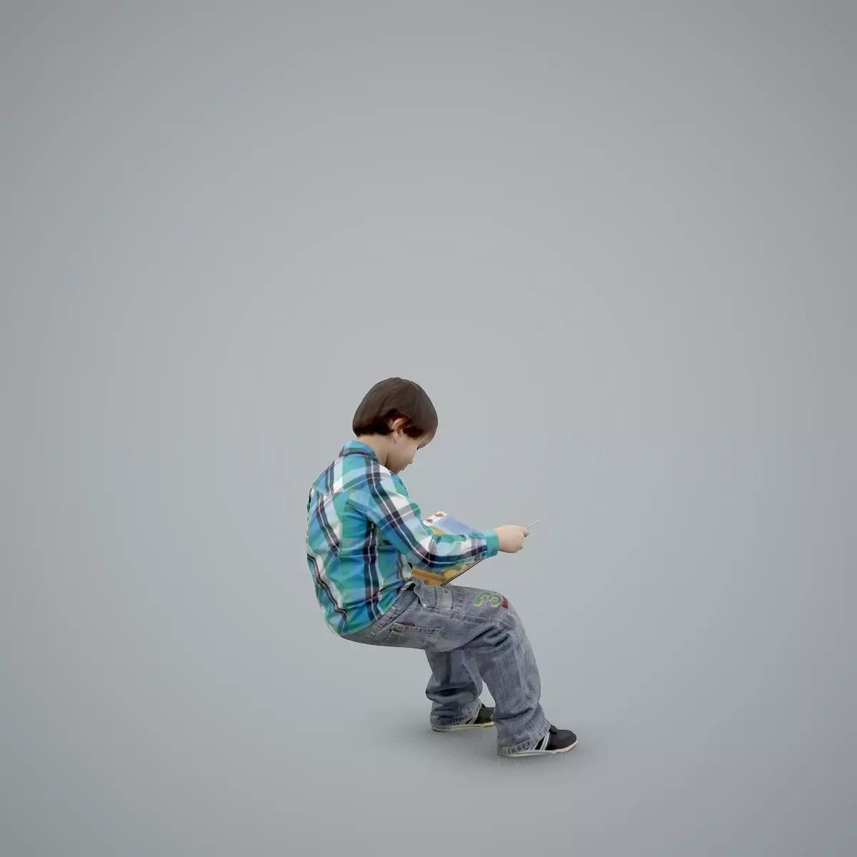 Sitting Boy Reading a Book CBoy0002-HD2-O01P01-S 3D model_0