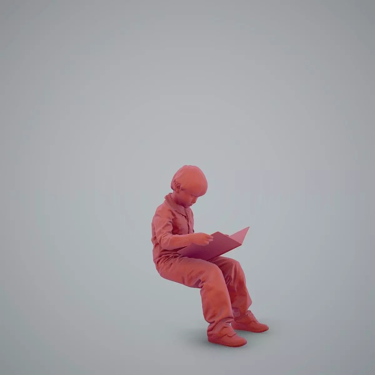 Sitting Boy Reading a Book CBoy0002-HD2-O01P01-S 3D model_38