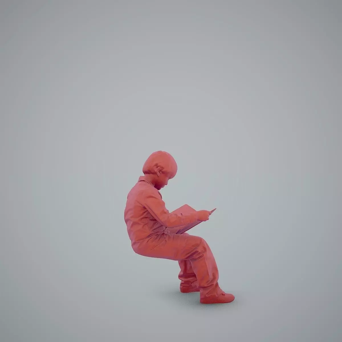 Sitting Boy Reading a Book CBoy0002-HD2-O01P01-S 3D model_10