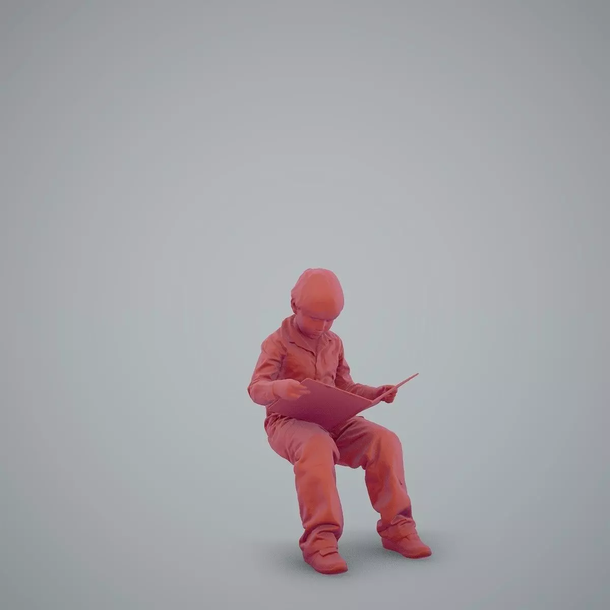 Sitting Boy Reading a Book CBoy0002-HD2-O01P01-S 3D model_42