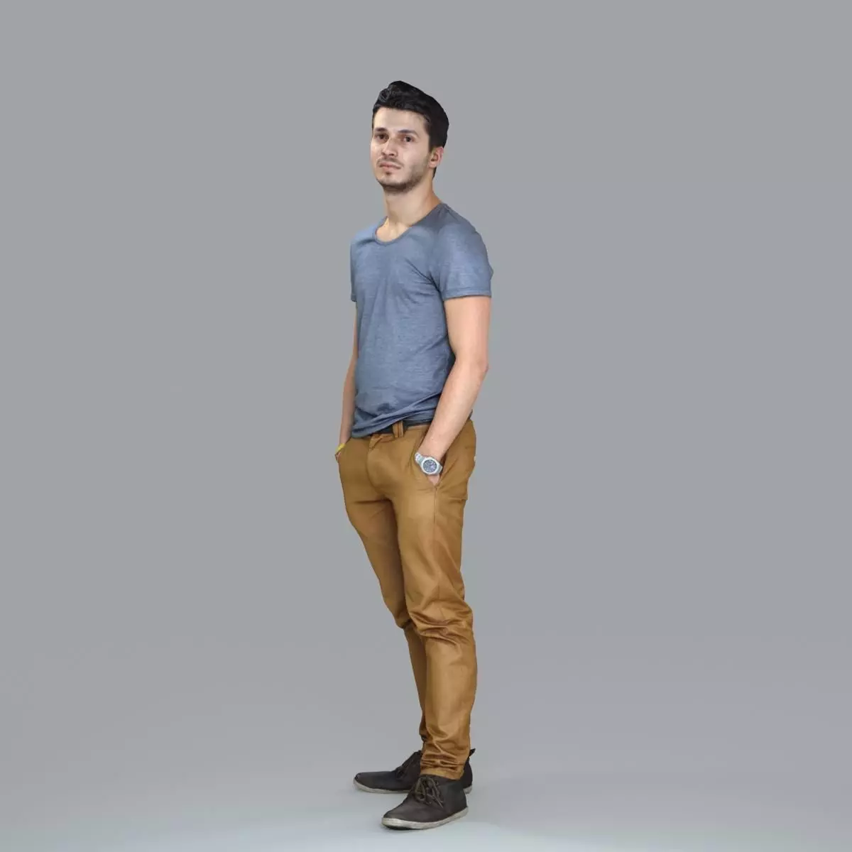 Standing Casual Man with Beige Pants CMan0018-HD2-O01P05-S 3D model_49
