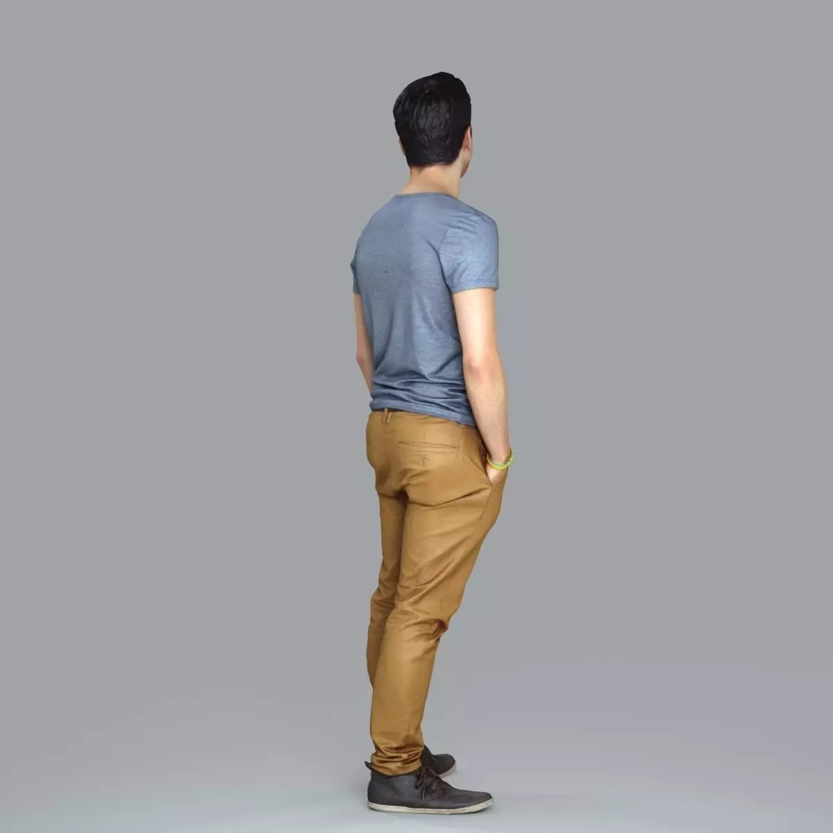 Standing Casual Man with Beige Pants CMan0018-HD2-O01P05-S 3D model_2