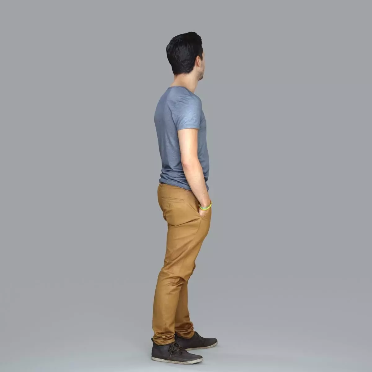 Standing Casual Man with Beige Pants CMan0018-HD2-O01P05-S 3D model_17