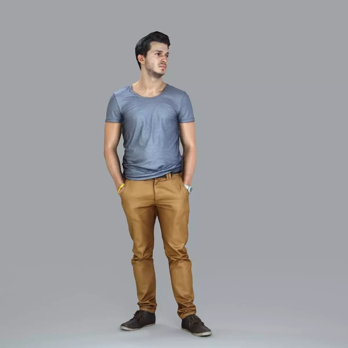 Standing Casual Man with Beige Pants CMan0018-HD2-O01P05-S 3D model_39