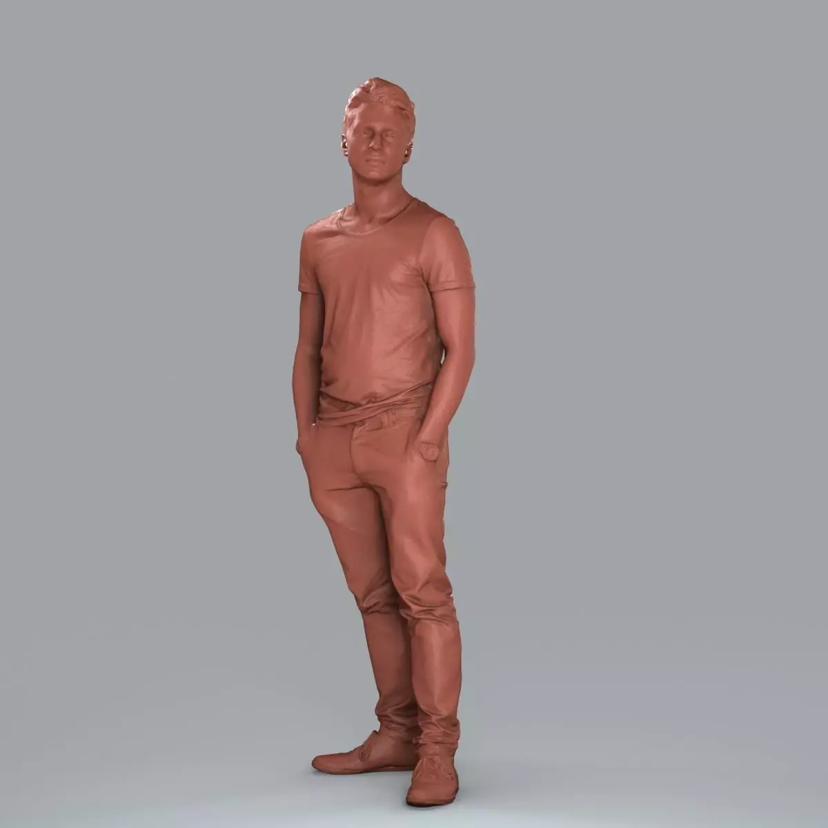 Standing Casual Man with Beige Pants CMan0018-HD2-O01P05-S 3D model_26