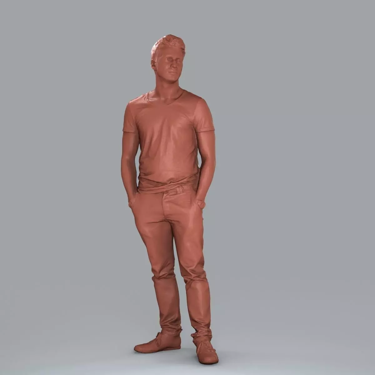 Standing Casual Man with Beige Pants CMan0018-HD2-O01P05-S 3D model_48