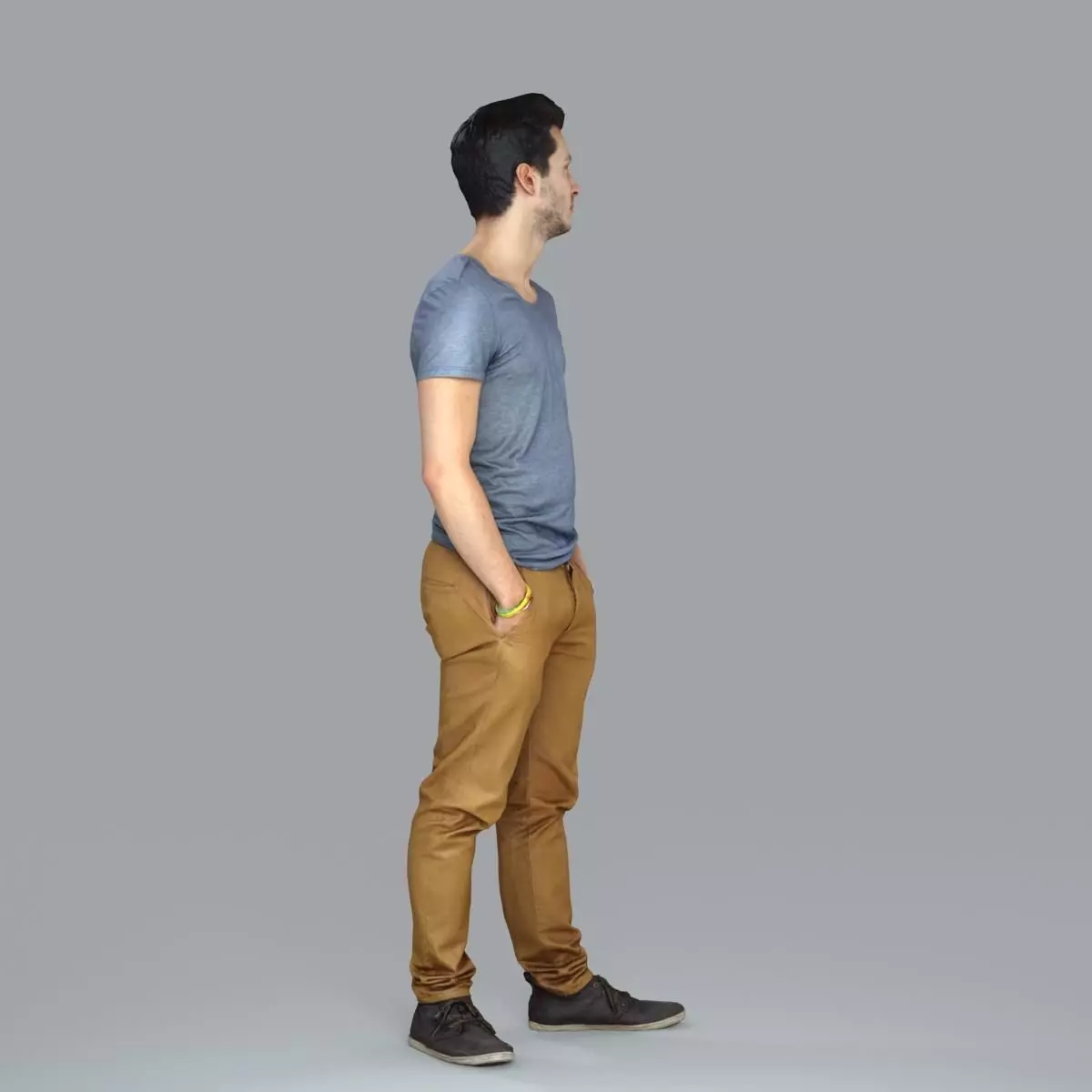 Standing Casual Man with Beige Pants CMan0018-HD2-O01P05-S 3D model_64