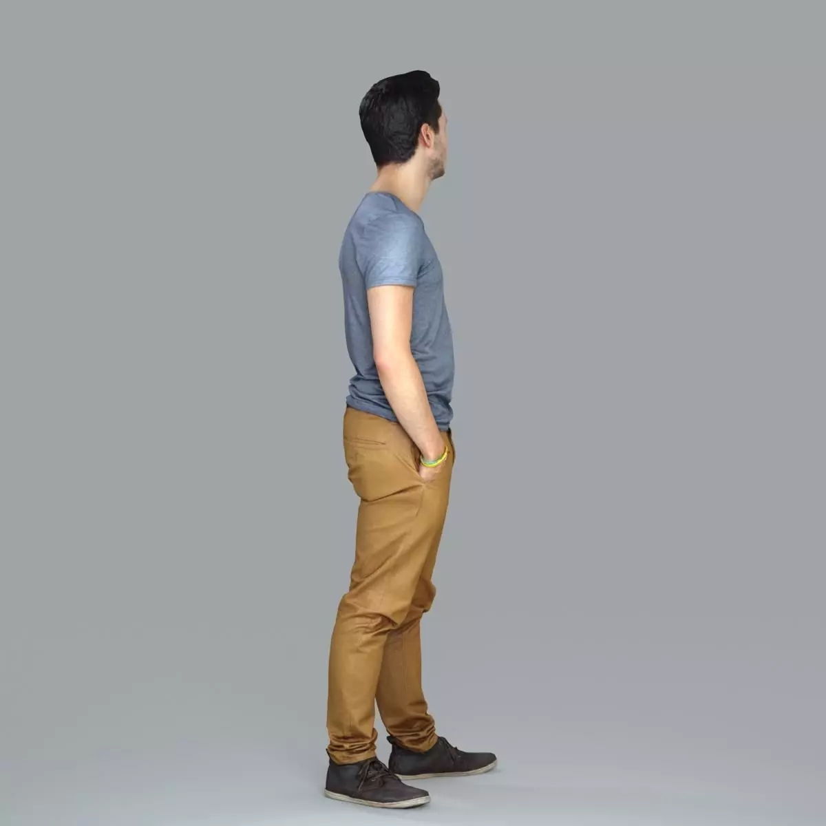 Standing Casual Man with Beige Pants CMan0018-HD2-O01P05-S 3D model_3