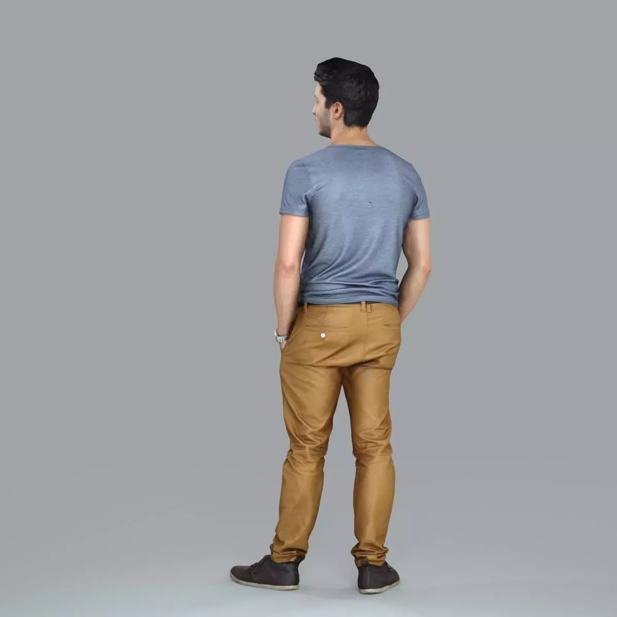 Standing Casual Man with Beige Pants CMan0018-HD2-O01P05-S 3D model_62