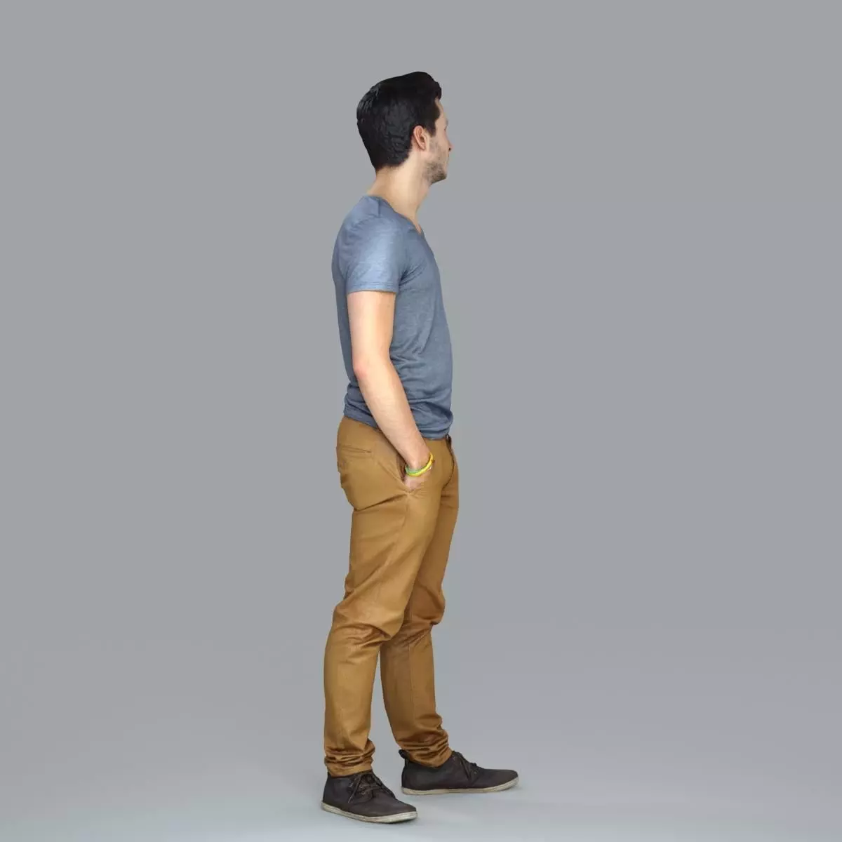 Standing Casual Man with Beige Pants CMan0018-HD2-O01P05-S 3D model_69