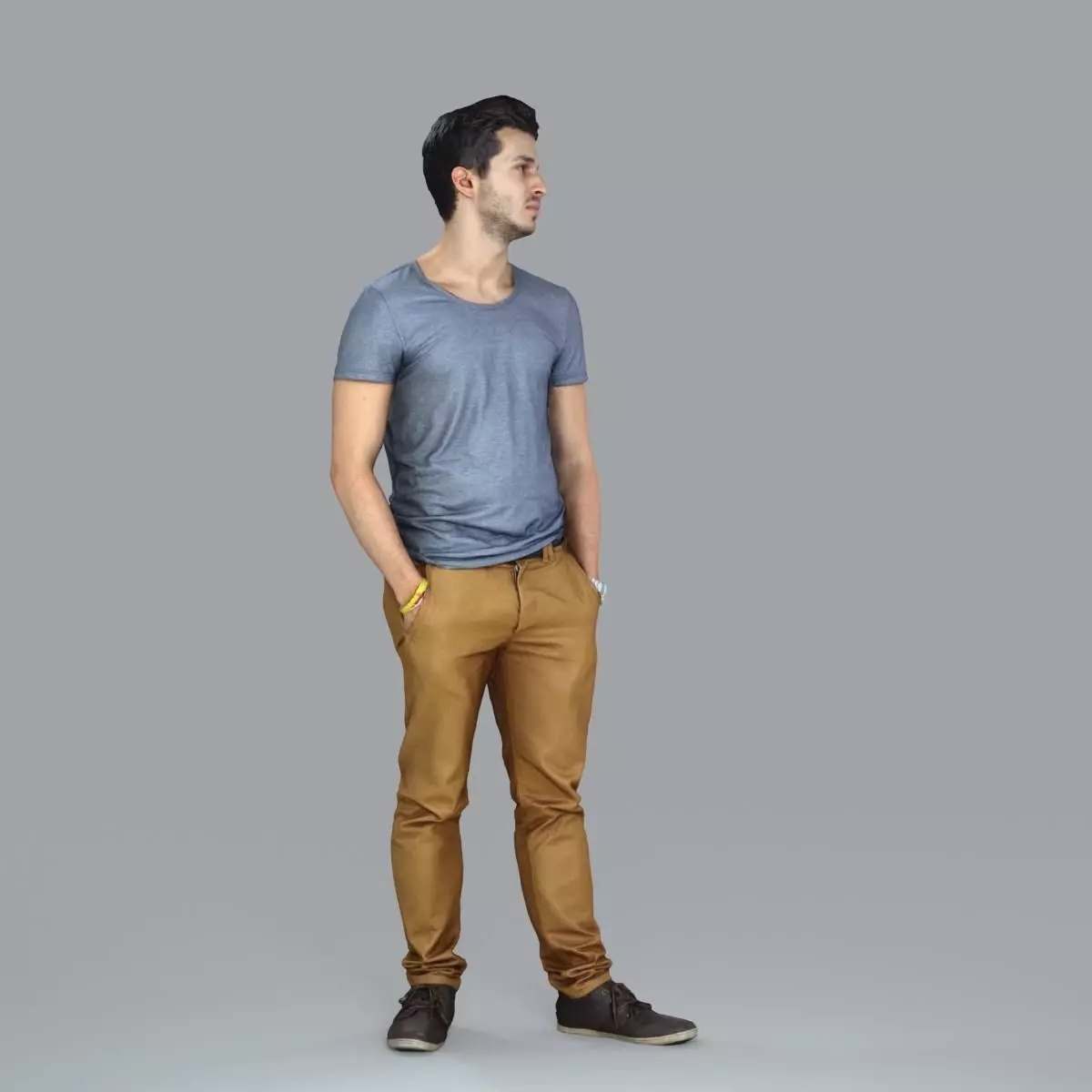 Standing Casual Man with Beige Pants CMan0018-HD2-O01P05-S 3D model_61