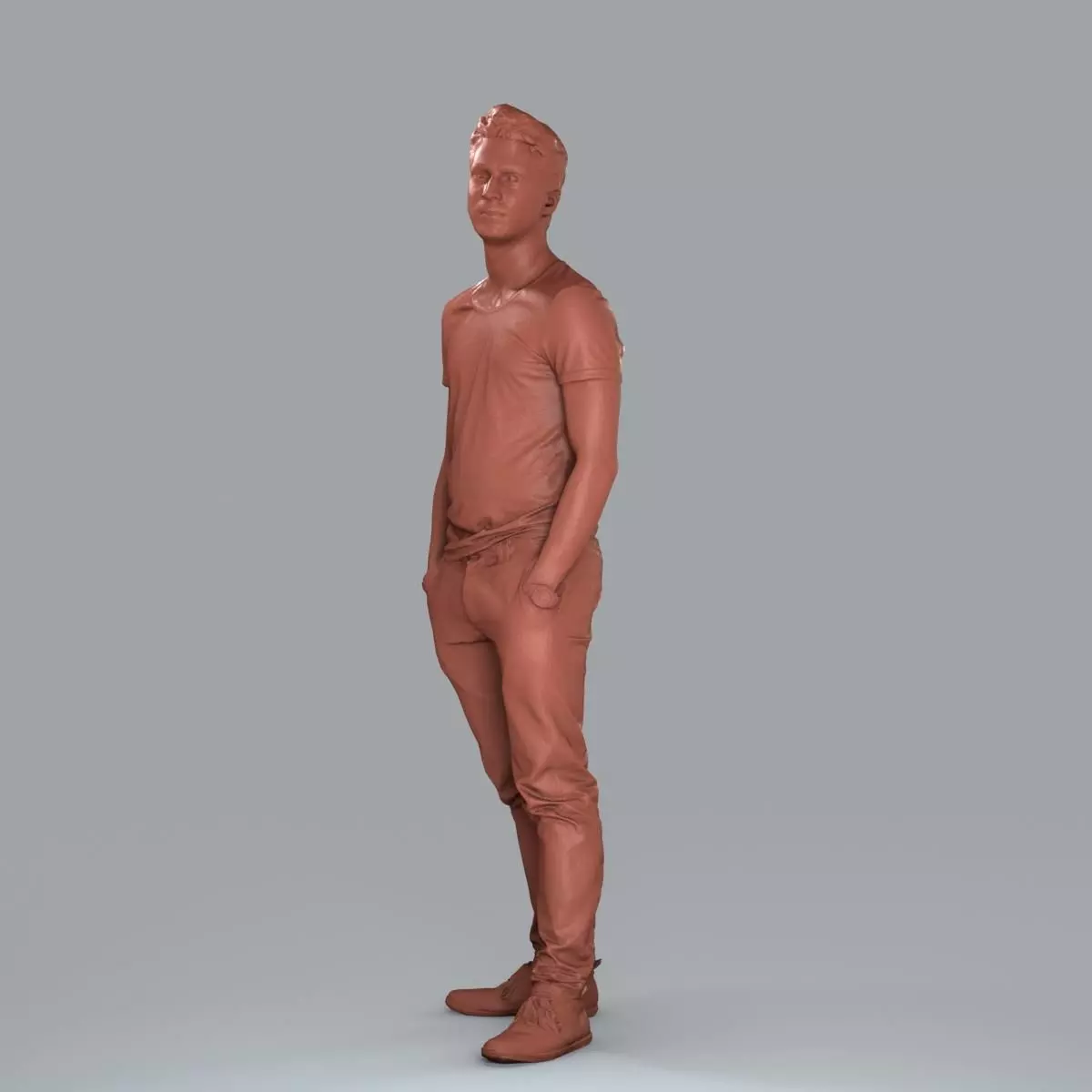 Standing Casual Man with Beige Pants CMan0018-HD2-O01P05-S 3D model_4