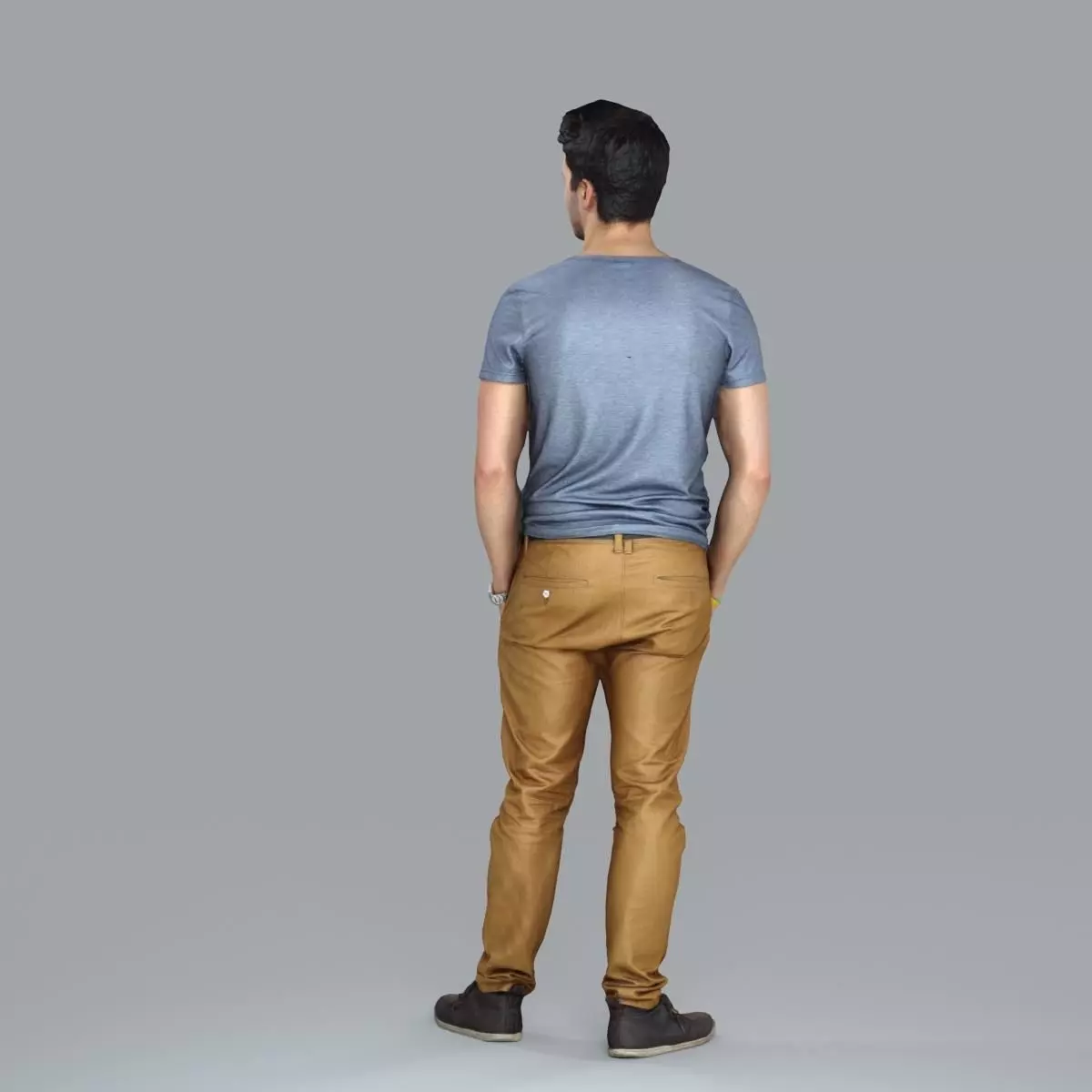 Standing Casual Man with Beige Pants CMan0018-HD2-O01P05-S 3D model_10