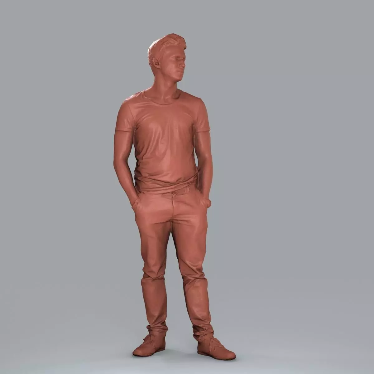 Standing Casual Man with Beige Pants CMan0018-HD2-O01P05-S 3D model_28