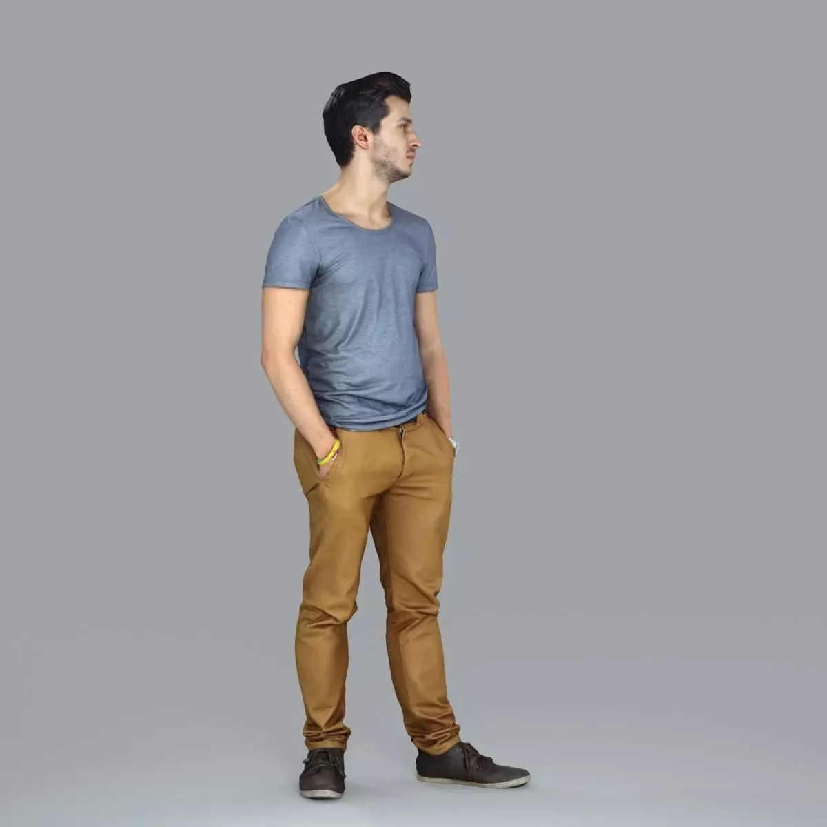 Standing Casual Man with Beige Pants CMan0018-HD2-O01P05-S 3D model_18