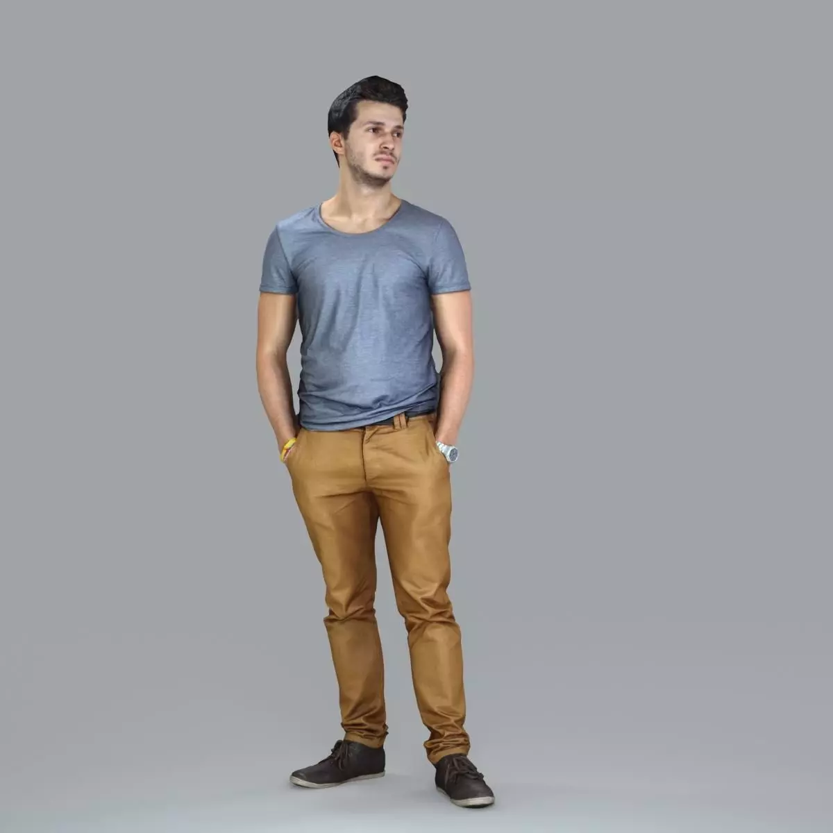 Standing Casual Man with Beige Pants CMan0018-HD2-O01P05-S 3D model_56