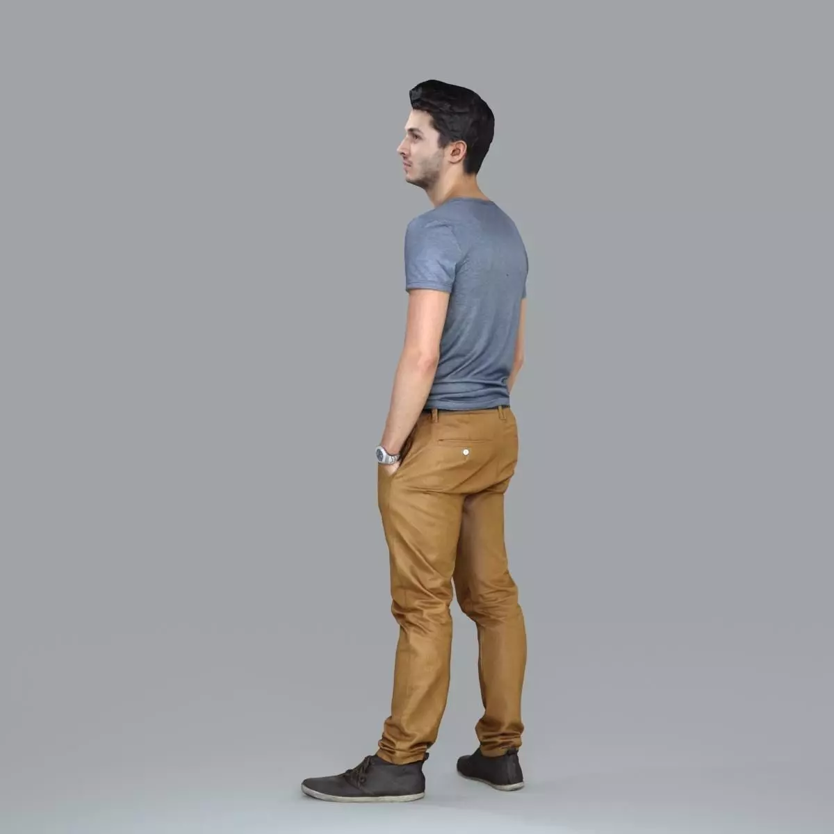 Standing Casual Man with Beige Pants CMan0018-HD2-O01P05-S 3D model_46