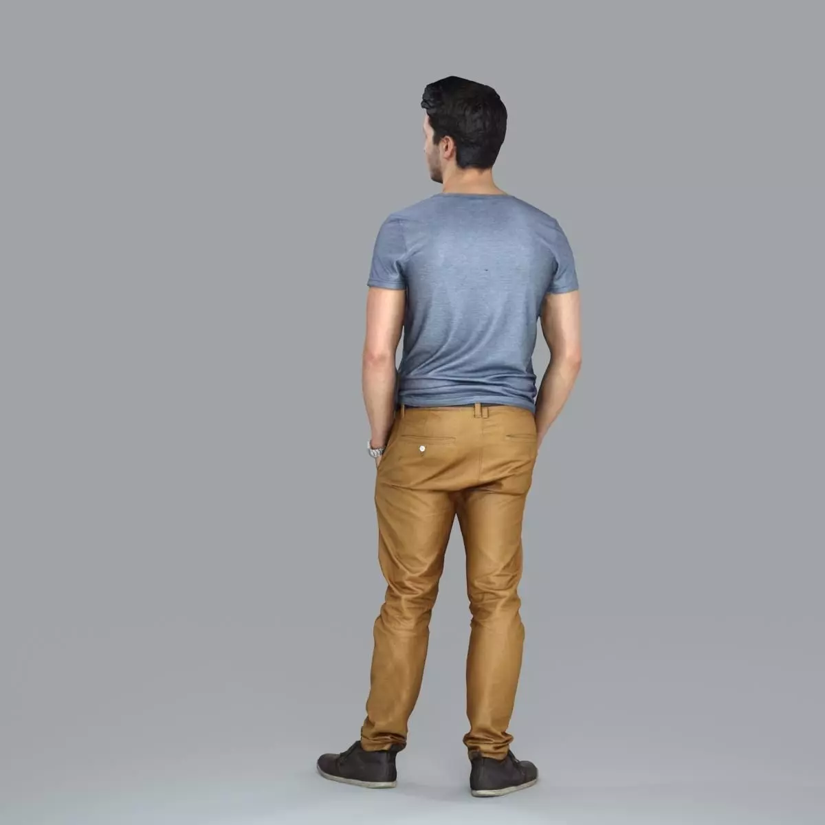Standing Casual Man with Beige Pants CMan0018-HD2-O01P05-S 3D model_68
