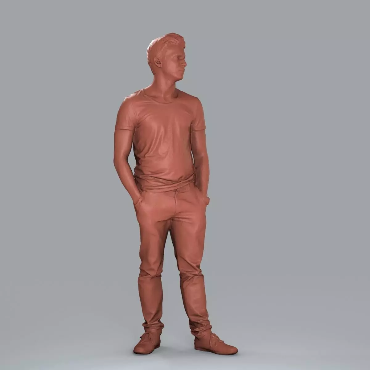 Standing Casual Man with Beige Pants CMan0018-HD2-O01P05-S 3D model_8
