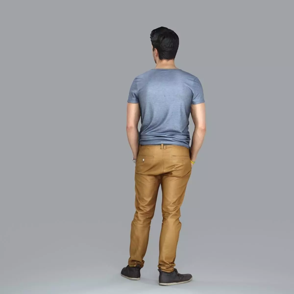 Standing Casual Man with Beige Pants CMan0018-HD2-O01P05-S 3D model_23