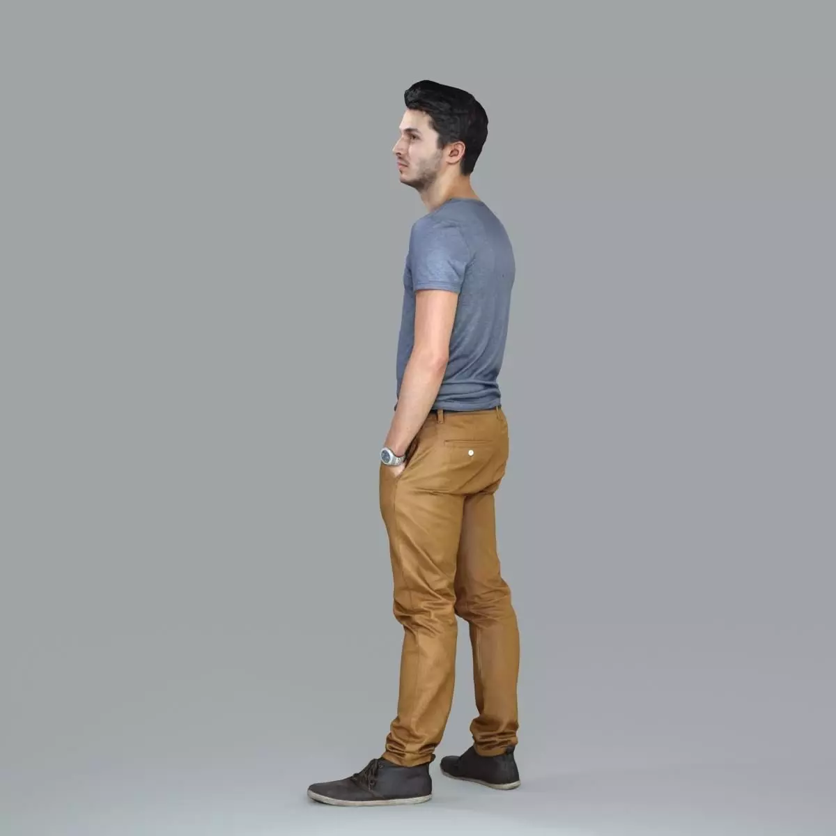 Standing Casual Man with Beige Pants CMan0018-HD2-O01P05-S 3D model_50