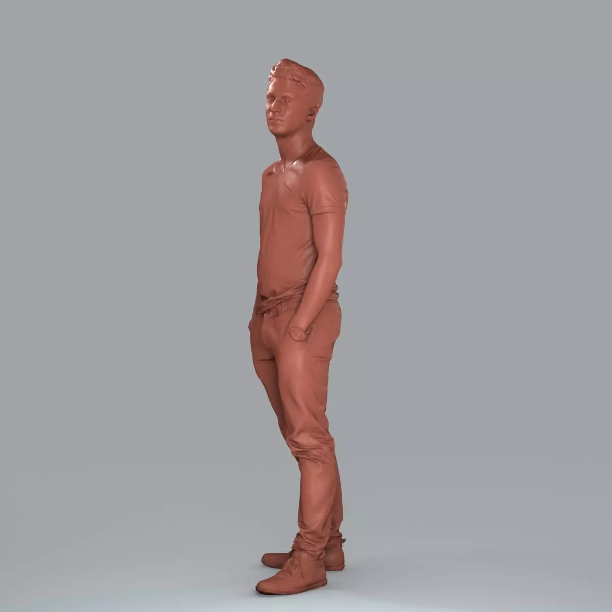 Standing Casual Man with Beige Pants CMan0018-HD2-O01P05-S 3D model_9