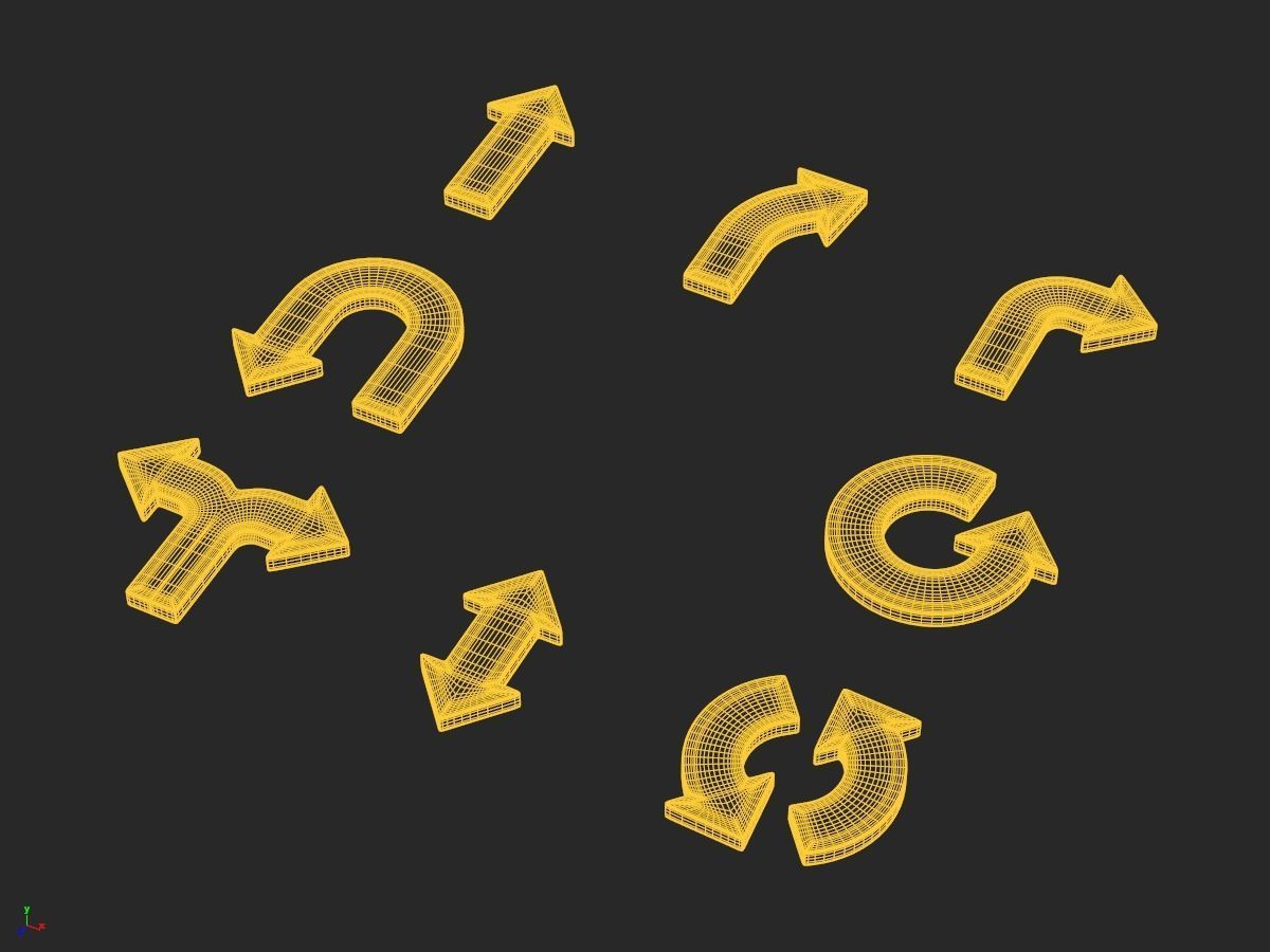 Arrows Bold 3D model_3