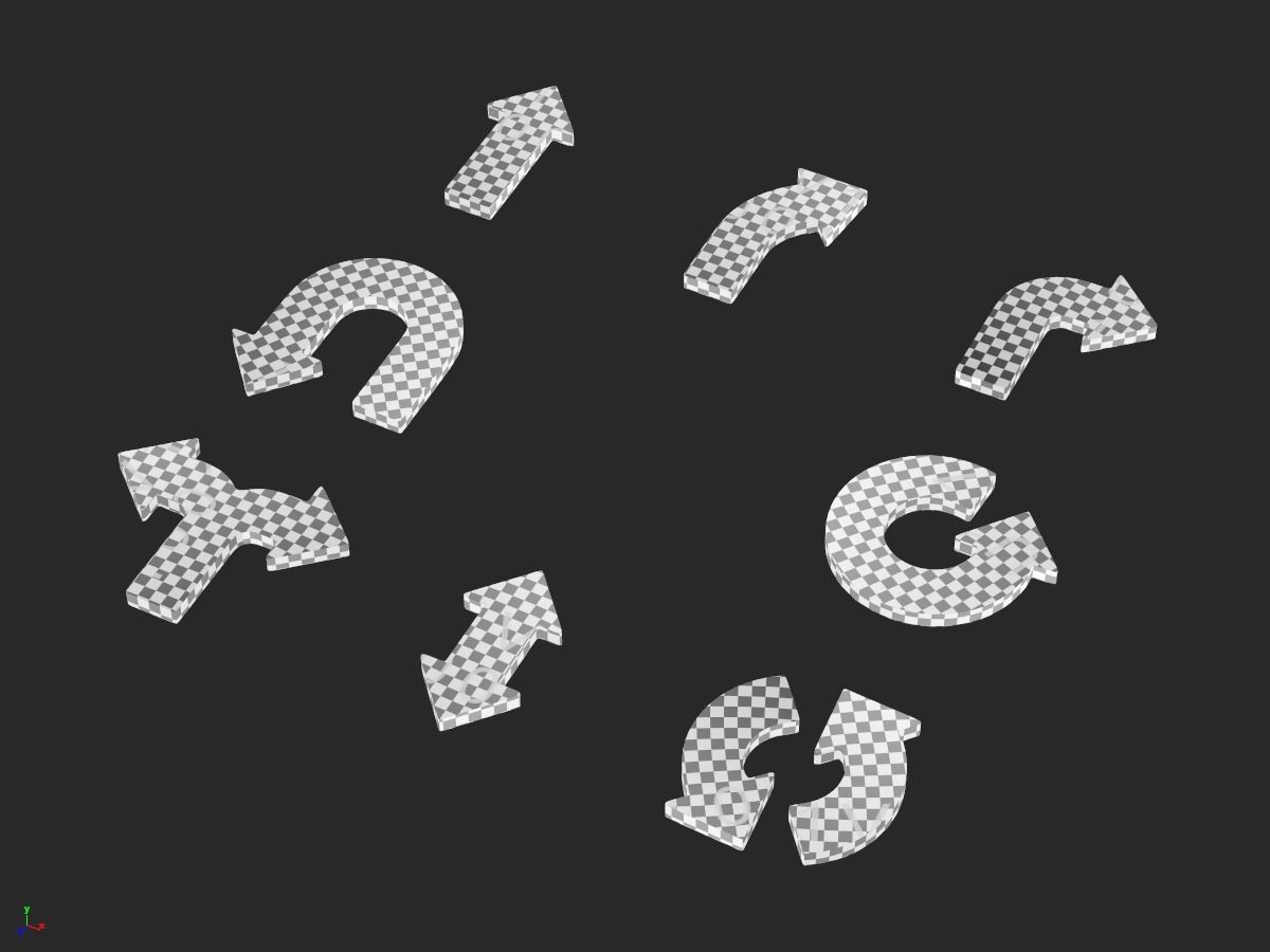 Arrows Bold 3D model_4