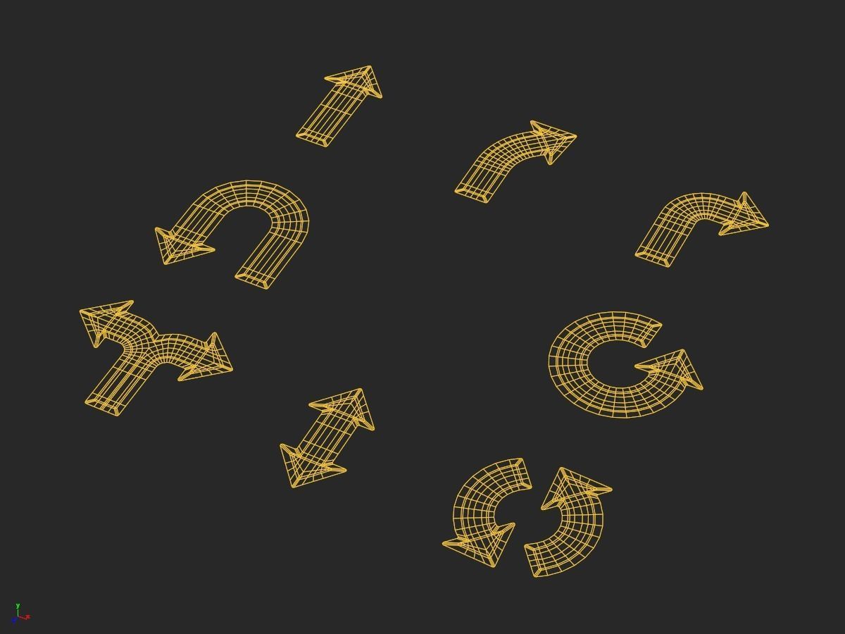 Arrows Bold 3D model_5