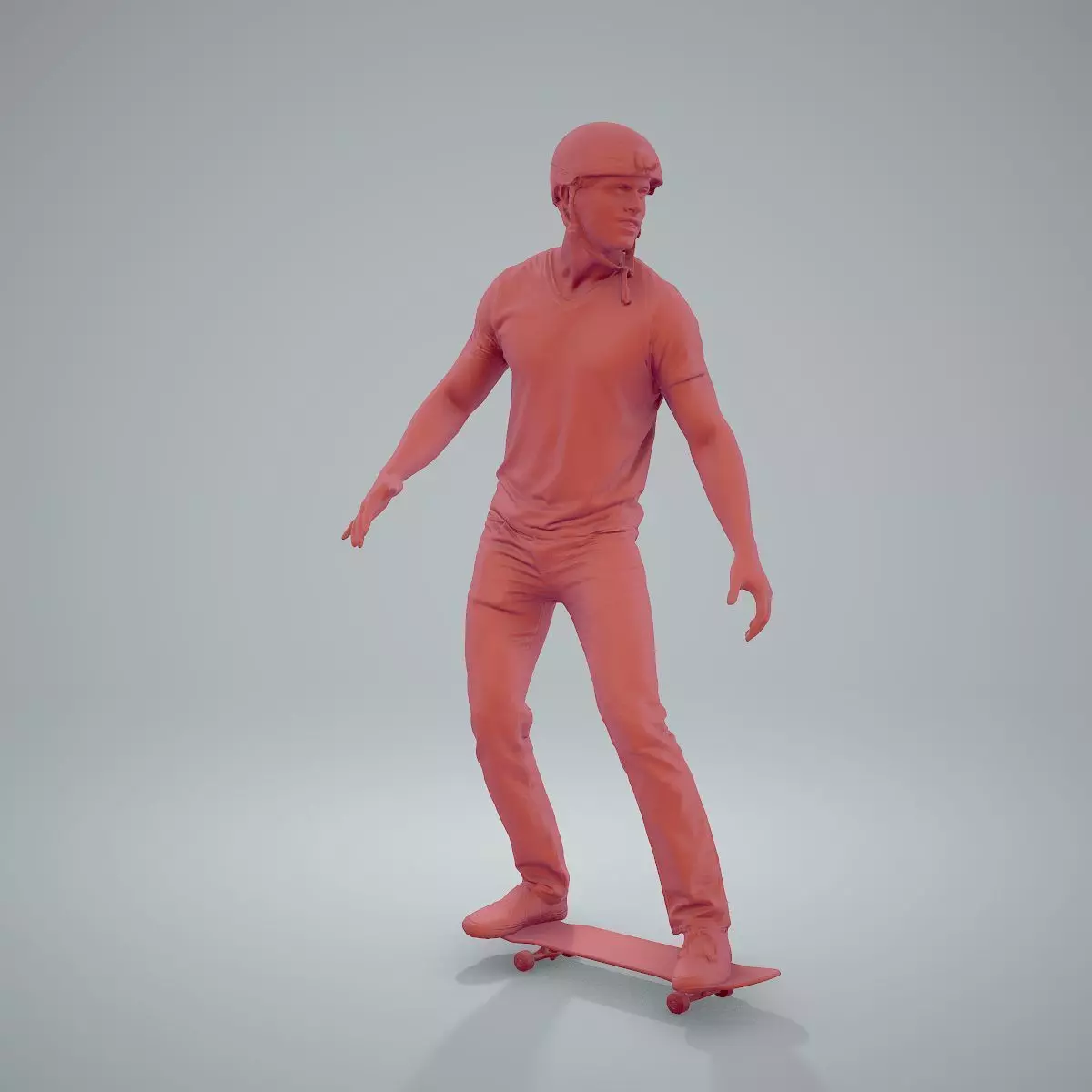 Sporty Man on the Skateboard SMan0302-HD2-O01P01-S 3D model_63
