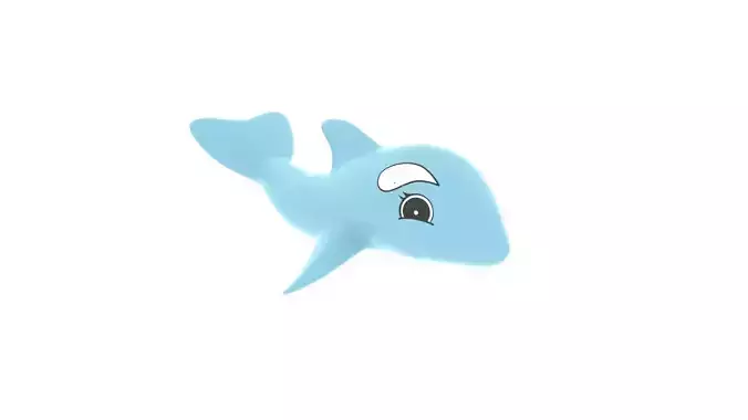 Plastic daulphin 3D model