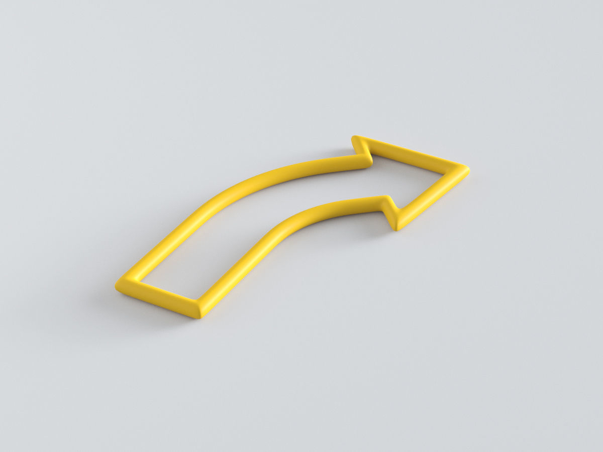 Arrows Outlines 3D model_7