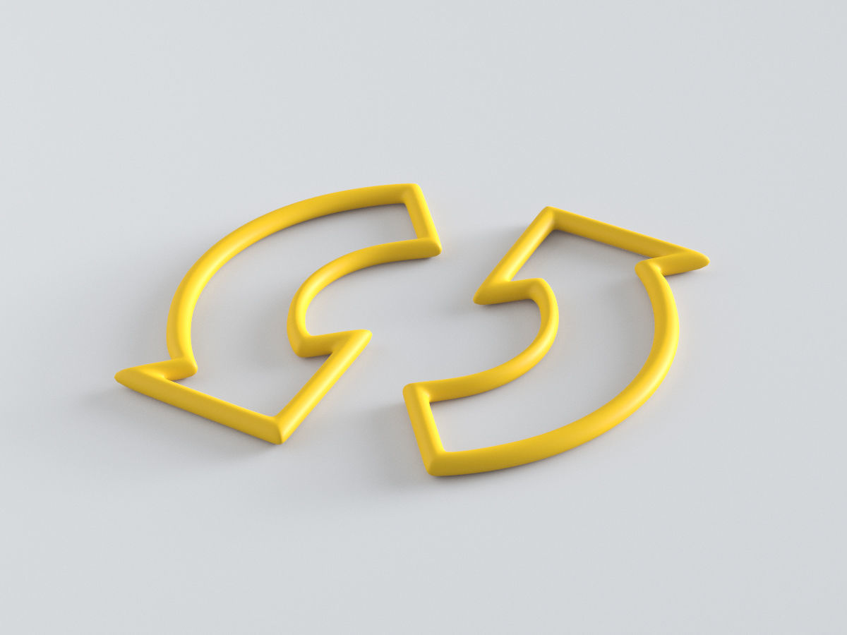 Arrows Outlines 3D model_13