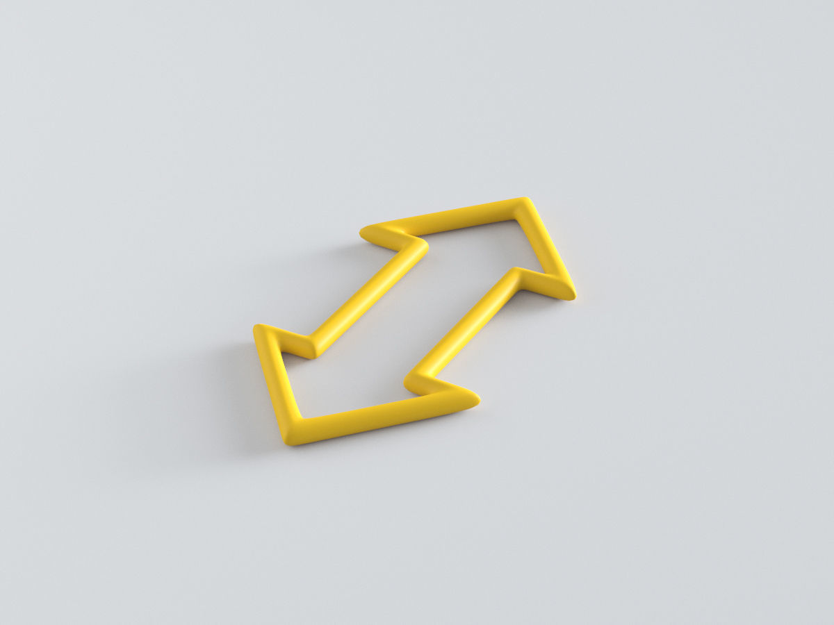 Arrows Outlines 3D model_12