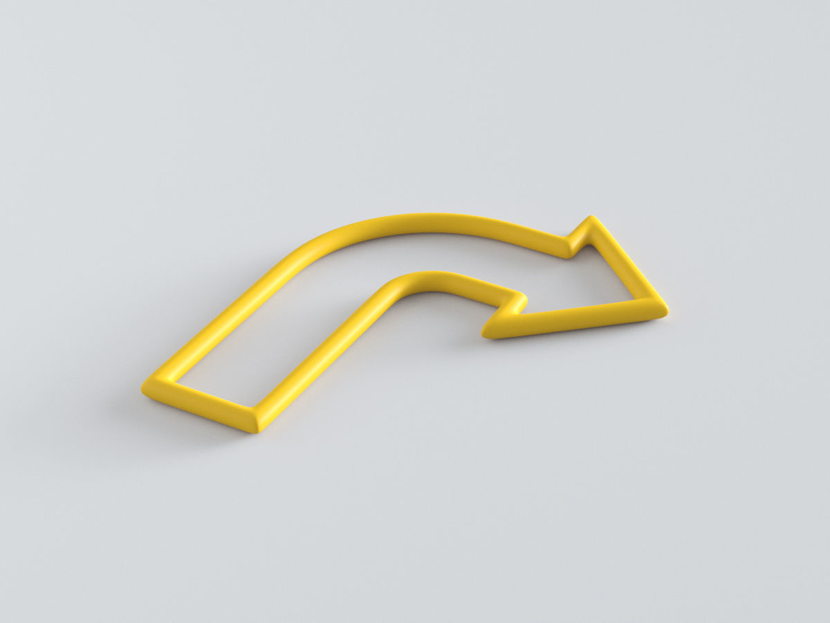 Arrows Outlines 3D model_8