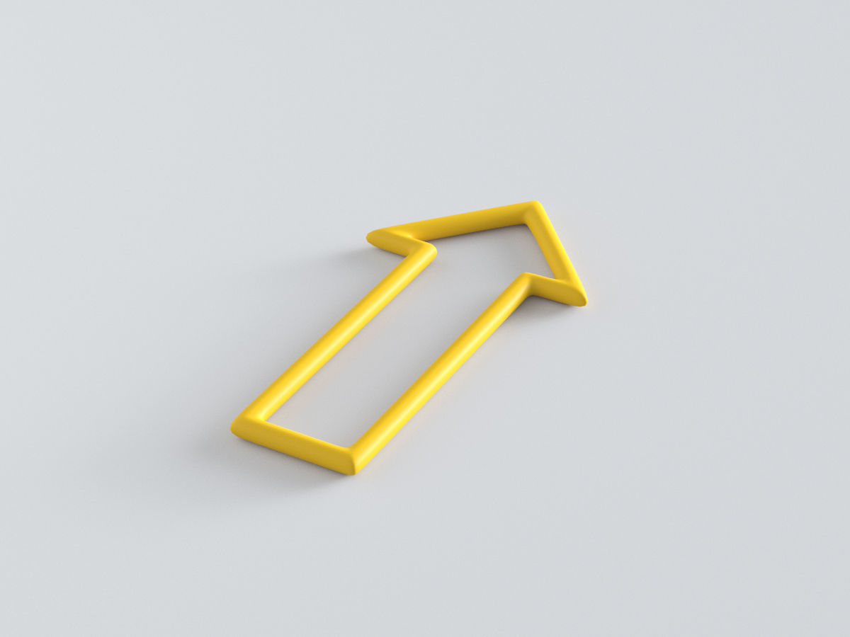 Arrows Outlines 3D model_6
