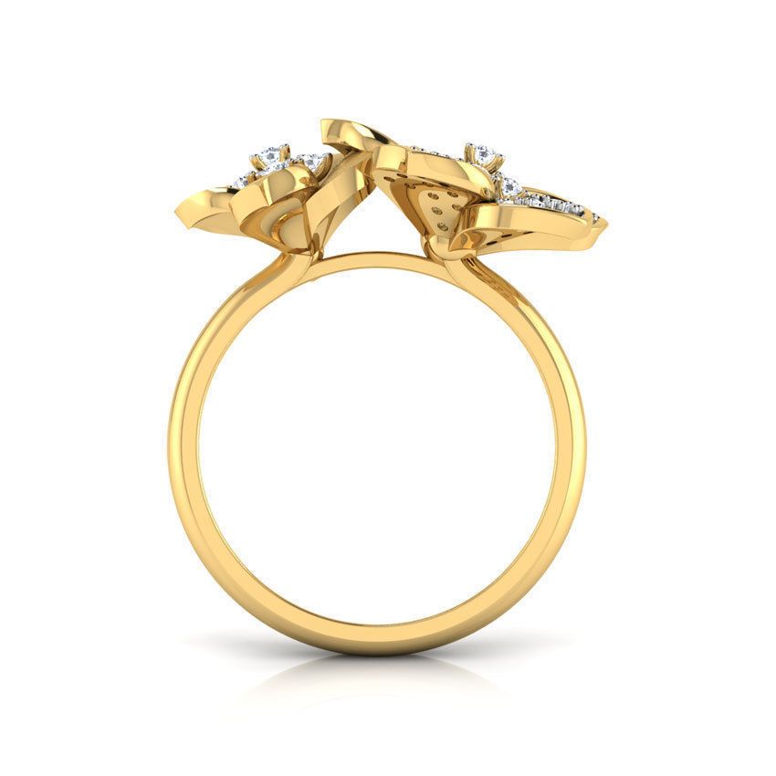 Double Flower Ring 3D print model_3