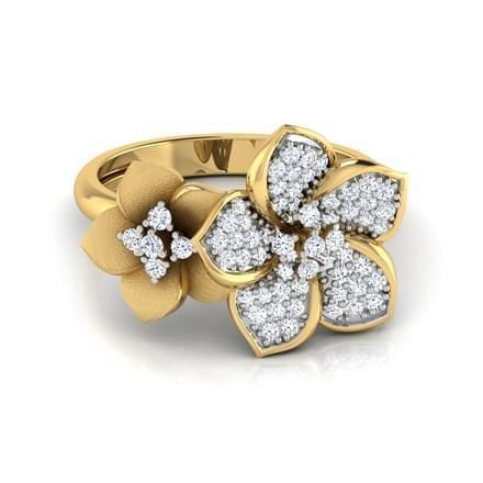 Double Flower Ring 3D print model_1