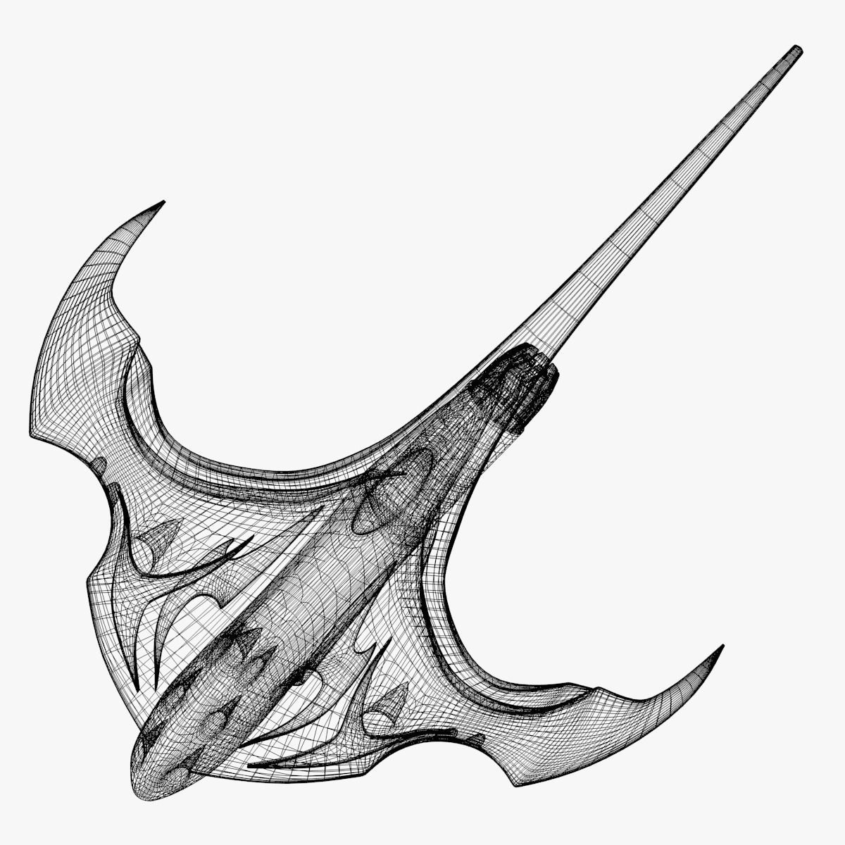 Alien Space Fighter 3D model_4