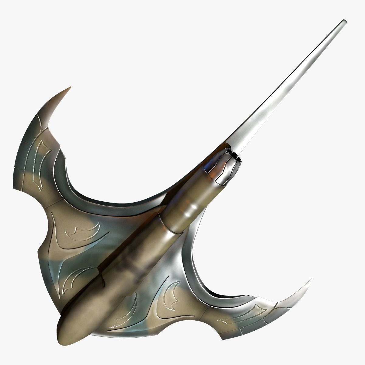 Alien Space Fighter 3D model_9