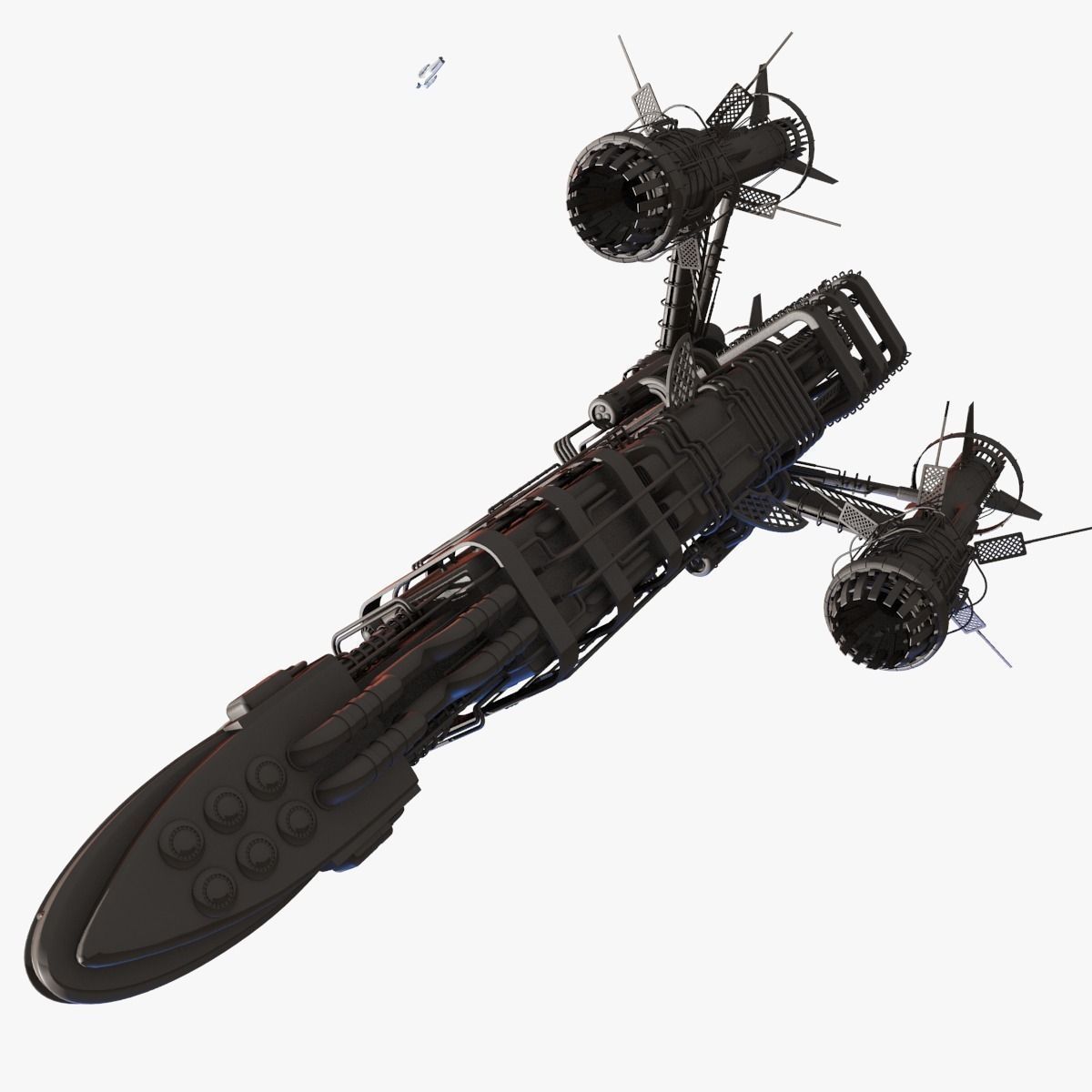 Detailed Spaceship 3D model_11