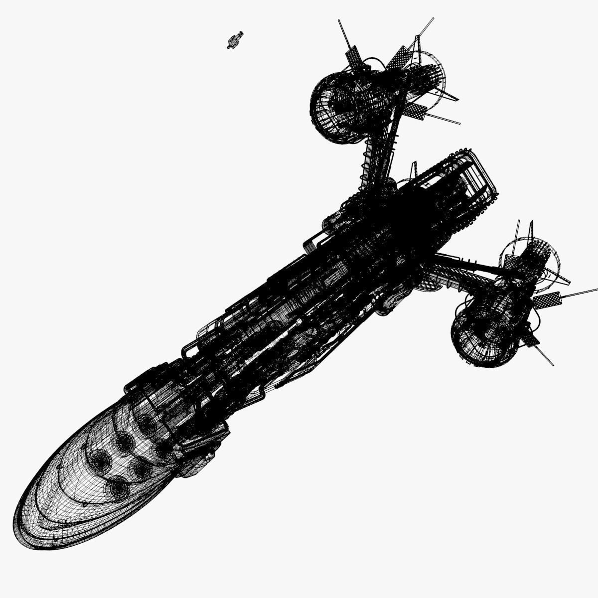Detailed Spaceship 3D model_5