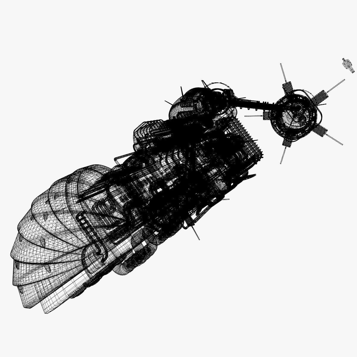 Detailed Spaceship 3D model_7
