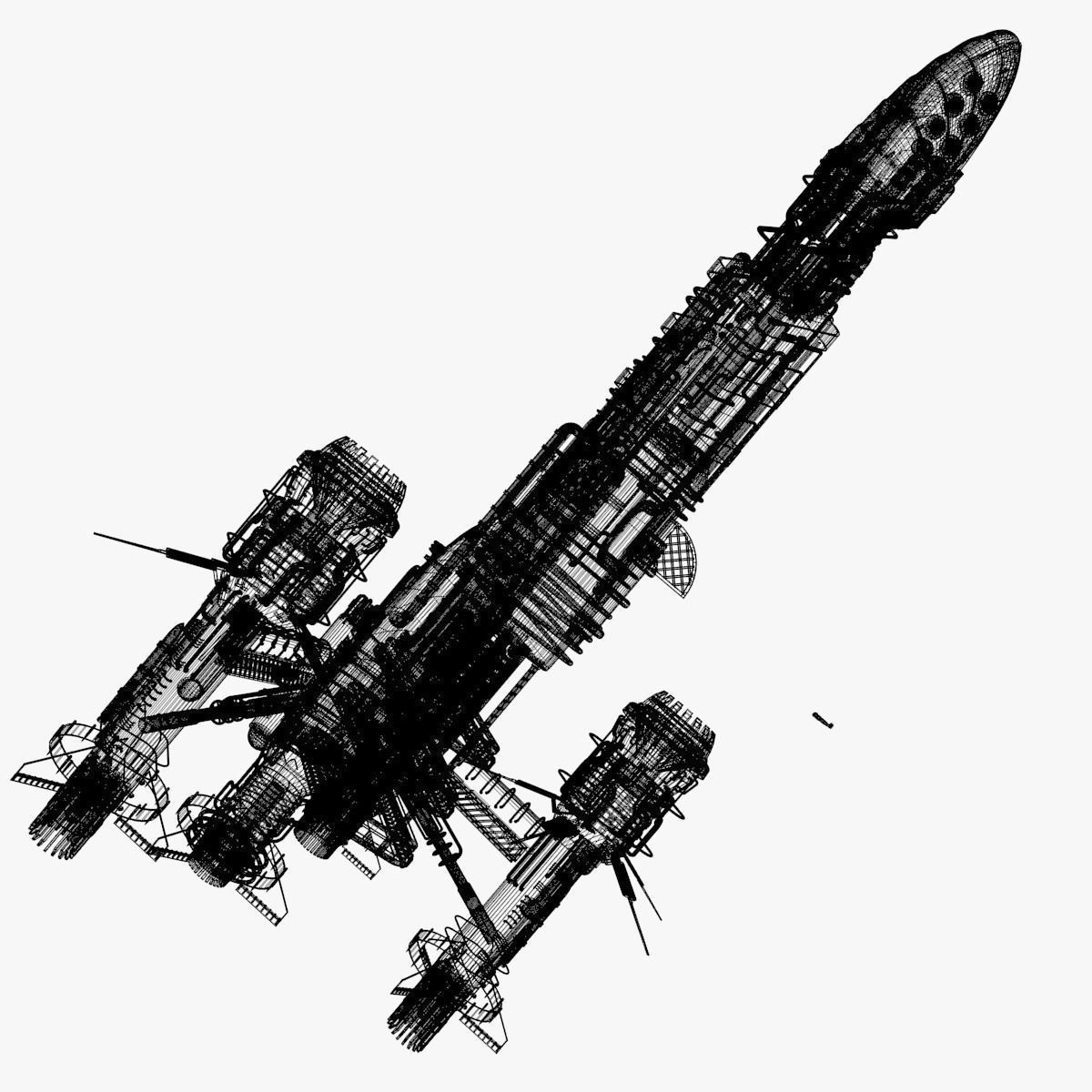 Detailed Spaceship 3D model_16