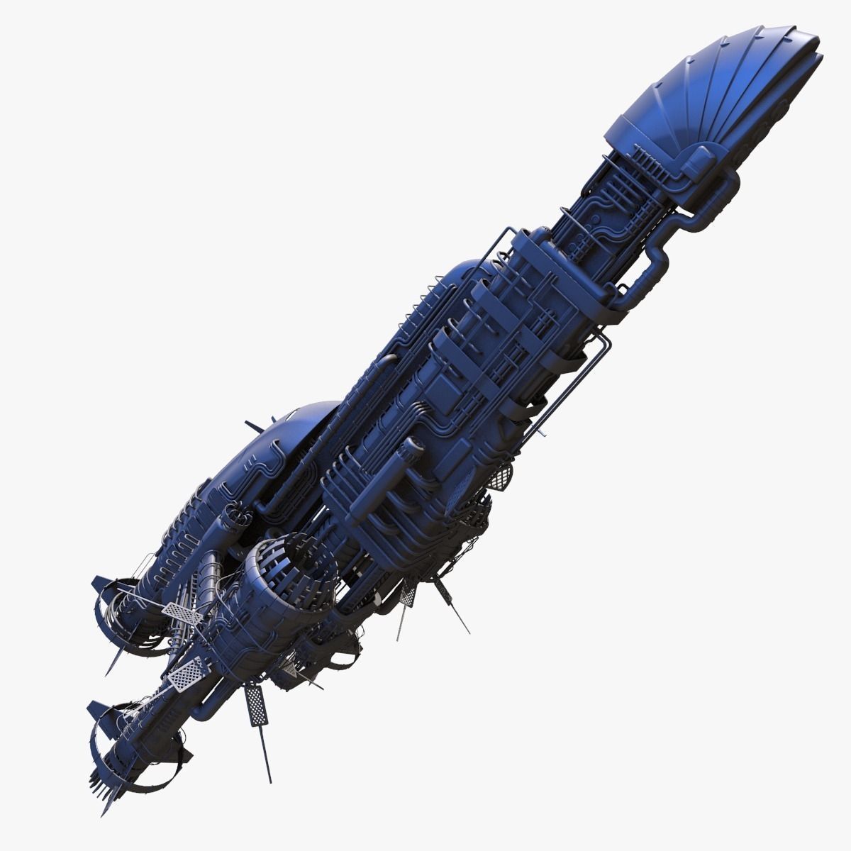 Detailed Spaceship 3D model_3